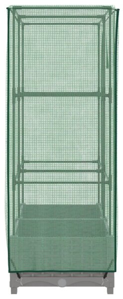 Rattan megjelenésű magaságyás melegháztakaróval 80x40x123 cm