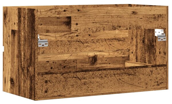 Antik fa színű szerelt fa mosdószekrény 90 x 38,5 x 45 cm