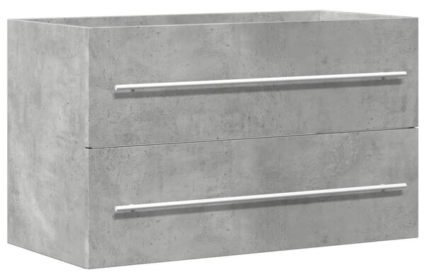 Betonszürke szerelt fa mosdószekrény 80 x 38,5 x 48 cm