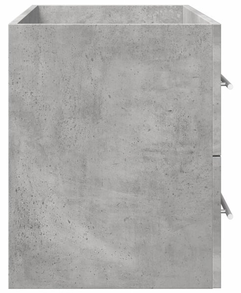 Betonszürke szerelt fa mosdószekrény 80 x 38,5 x 48 cm