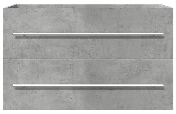 Betonszürke szerelt fa mosdószekrény 80 x 38,5 x 48 cm