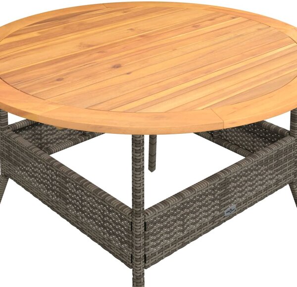 2 részes szürke polyrattan kerti kanapészett párnákkal