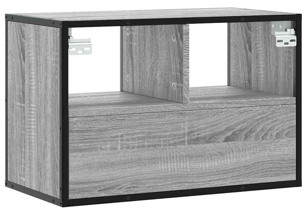 Szürke sonoma színű szerelt fa TV-szekrény 60 x 31 x 39,5 cm
