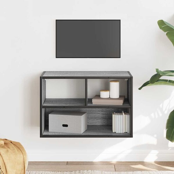 Szürke sonoma színű szerelt fa TV-szekrény 60 x 31 x 39,5 cm
