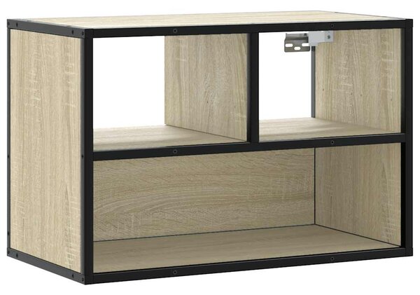 Sonoma tölgy színű szerelt fa és fém TV-szekrény 60x31x39,5 cm
