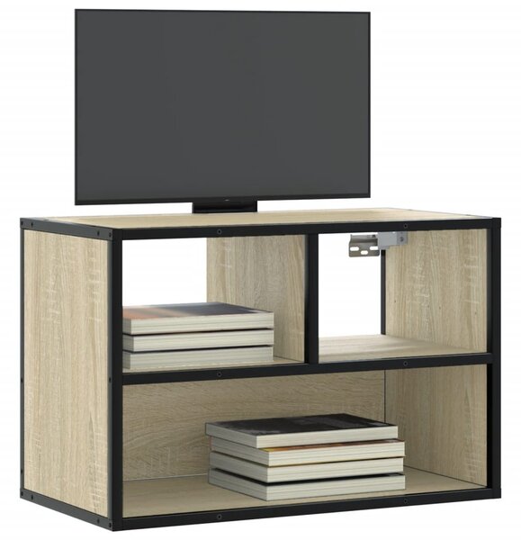 Sonoma tölgy színű szerelt fa és fém TV-szekrény 60x31x39,5 cm