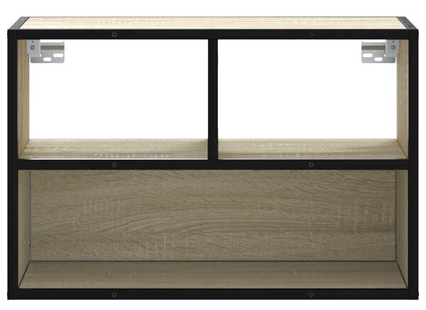 Sonoma tölgy színű szerelt fa és fém TV-szekrény 60x31x39,5 cm