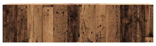Antik fa színű szerelt fa fali TV-szekrény 120 x 30 x 30 cm