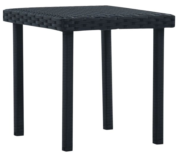 VidaXL fekete polyrattan kerti teázóasztal 40 x 40 x 40 cm