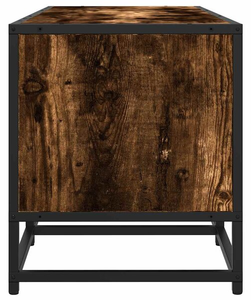 Füstös tölgy színű szerelt fa és fém TV-szekrény 160x35x41 cm