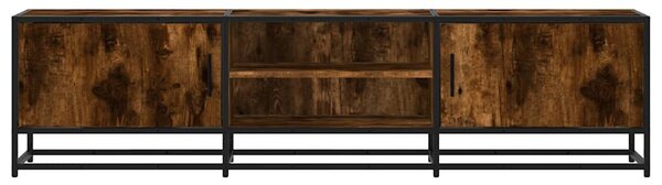 Füstös tölgy színű szerelt fa és fém TV-szekrény 160x35x41 cm