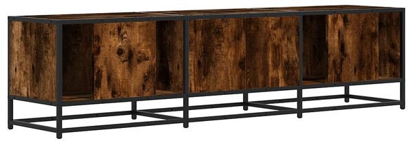 Füstös tölgy színű szerelt fa és fém TV-szekrény 160x35x41 cm