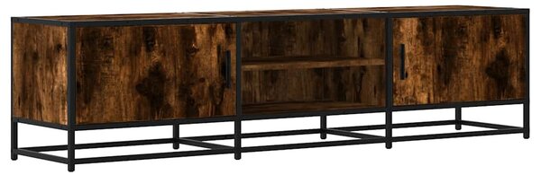 Füstös tölgy színű szerelt fa és fém TV-szekrény 160x35x41 cm