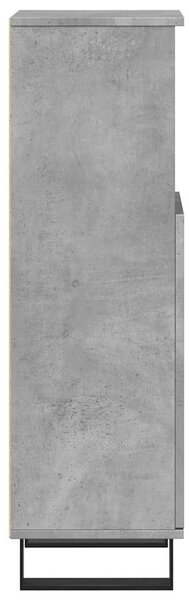 Betonszürke szerelt fa fürdőszobaszekrény 30 x 30 x 100 cm