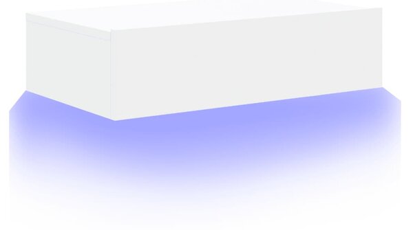 Fehér TV-szekrény LED-lámpákkal 60x35x15,5 cm