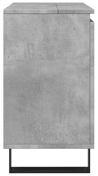 Betonszürke szerelt fa fürdőszobaszekrény 58x33x60 cm