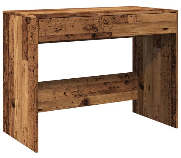 Antik fa színű szerelt fa íróasztal 101 x 50 x 76,5 cm