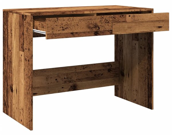 Antik fa színű szerelt fa íróasztal 101 x 50 x 76,5 cm