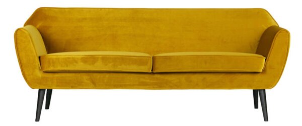 WOOOD - Rocco 187 cm kanapé, bársony, okkersárga