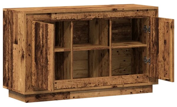 Antik fa színű szerelt fa tálalószekrény 102 x 35 x 60 cm