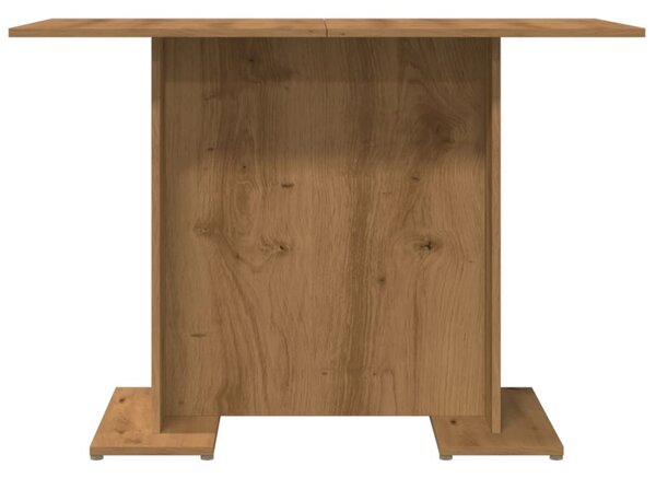 Kézműves tölgy színű szerelt fa étkezőasztal 110 x 60 x 75 cm
