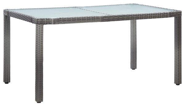 VidaXL szürke polyrattan kerti asztal 150 x 90 x 75 cm