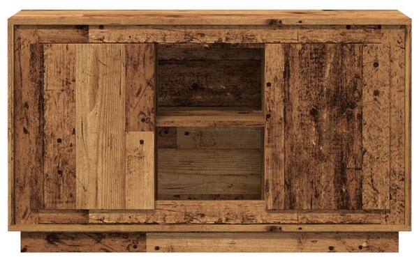 Antik fa színű szerelt fa tálalószekrény 102 x 35 x 60 cm
