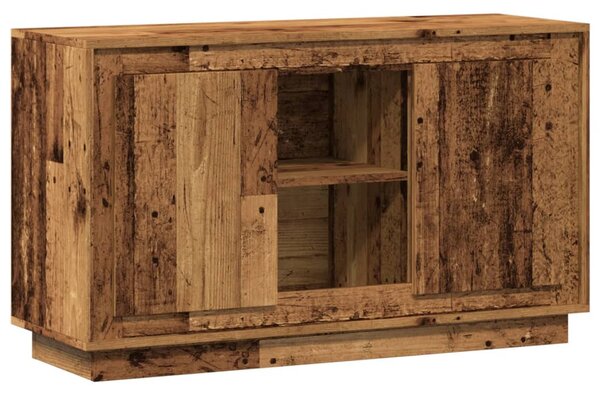 Antik fa színű szerelt fa tálalószekrény 102 x 35 x 60 cm