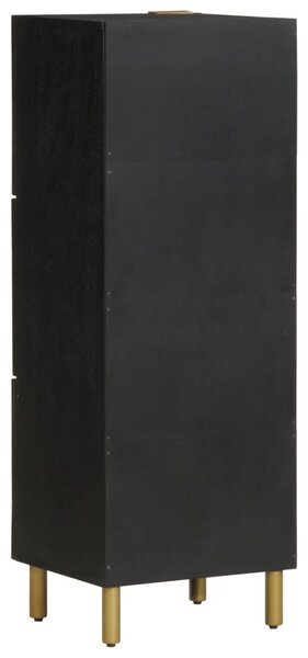 Fekete szerelt fa magasszekrény 40 x 33 x 110 cm
