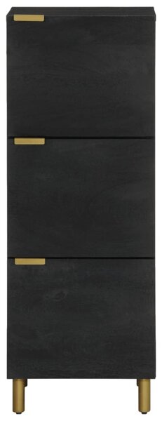 Fekete szerelt fa magasszekrény 40 x 33 x 110 cm