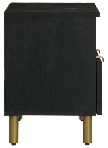 Fekete szerelt fa TV-szekrény 70 x 33 x 46 cm
