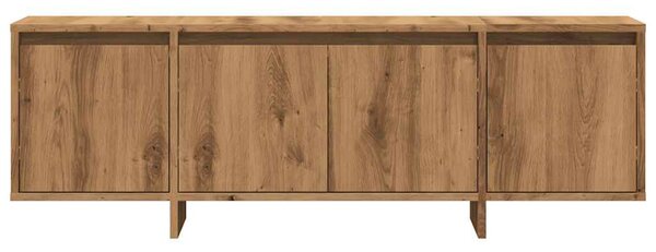 Kézműves tölgy színű szerelt fa TV-szekrény 120 x 30 x 40,5 cm