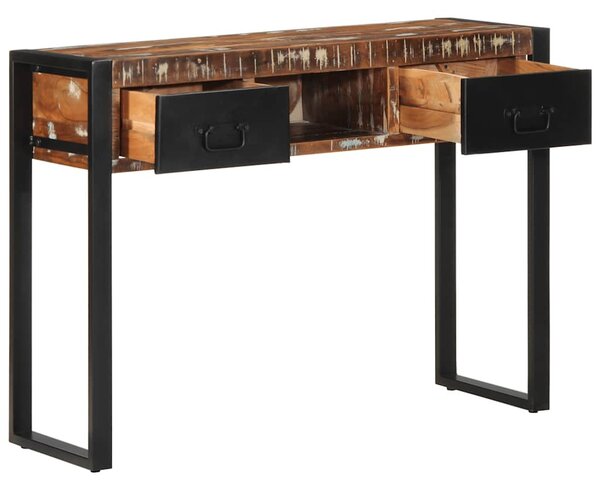 Konzolasztal többszínű 100x35x75cm tömörfa újrahasznosított fa
