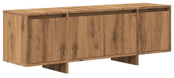 Kézműves tölgy színű szerelt fa TV-szekrény 120 x 30 x 40,5 cm