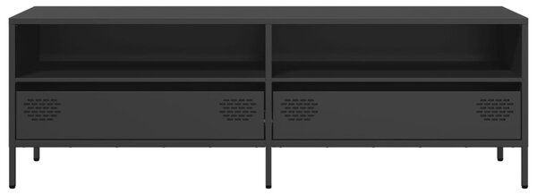 Fekete hidegen hengerelt acél TV-szekrény 135 x 39 x 43,5 cm