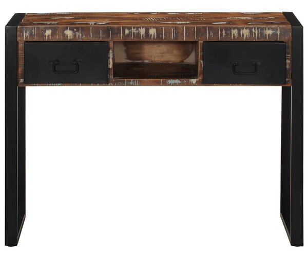 Konzolasztal többszínű 100x35x75cm tömörfa újrahasznosított fa