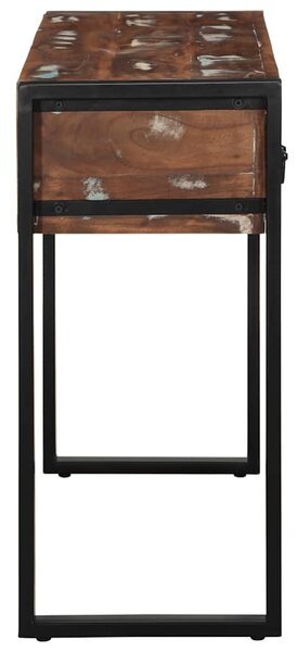 Konzolasztal többszínű 100x35x75cm tömörfa újrahasznosított fa