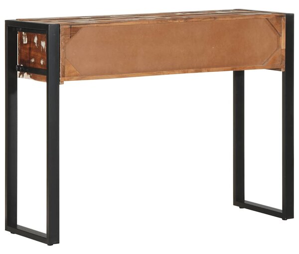 Konzolasztal többszínű 100x35x75cm tömörfa újrahasznosított fa