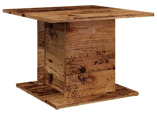 Antik fa színű szerelt fa dohányzóasztal 55,5 x 55,5 x 40 cm