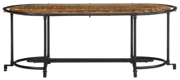 Tömör újrahasznosított fa dohányzóasztal 110 x 55 x 40 cm
