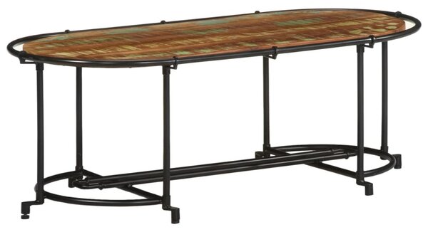 Tömör újrahasznosított fa dohányzóasztal 110 x 55 x 40 cm