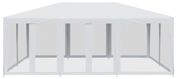 Fehér HDPE rendezvénysátor 10 hálós oldalfallal 6 x 4 m