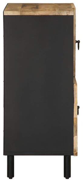 Tömör nyers mangófa tálalószekrény 80 x 33,5 x 75 cm