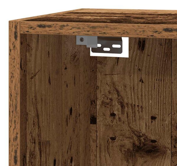 Antik fa színű szerelt fa TV-szekrény 30,5 x 30 x 110 cm