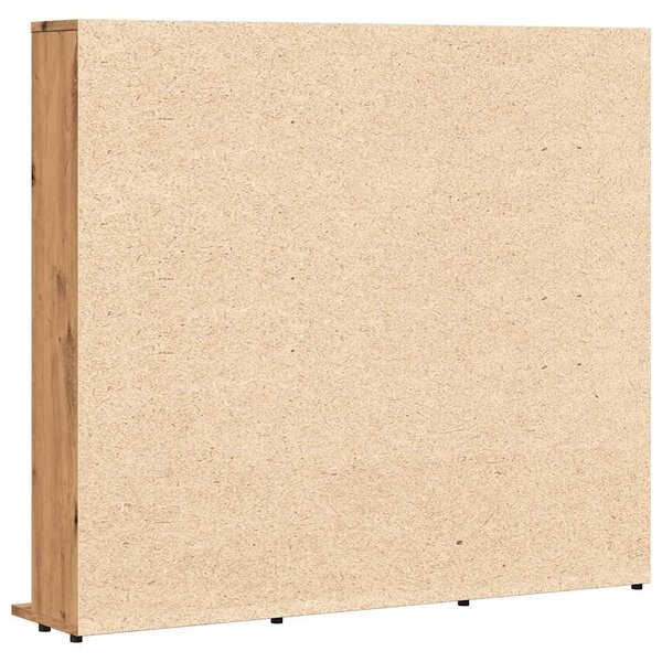 Kézműves tölgy színű szerelt fa CD-szekrény 100 x 23 x 89,5 cm
