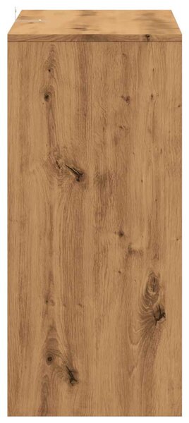Kézműves tölgy színű szerelt fa dohányzóasztal 100x35x76,5 cm