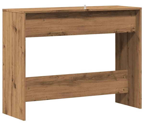 Kézműves tölgy színű szerelt fa dohányzóasztal 100x35x76,5 cm