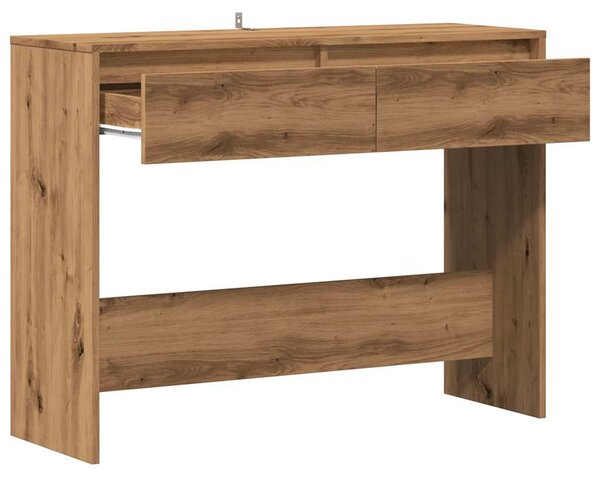 Kézműves tölgy színű szerelt fa dohányzóasztal 100x35x76,5 cm