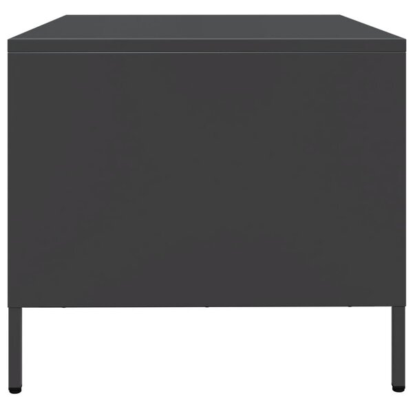 Fekete hidegen hengerelt acél TV-szekrény 68 x 50 x 43,5 cm