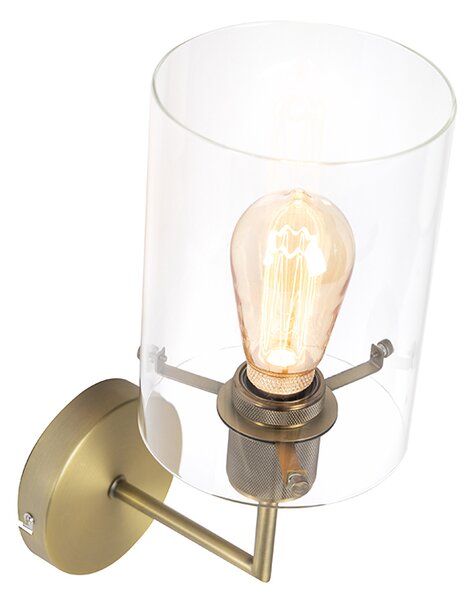Modern fali lámpa bronz üveggel - Dome